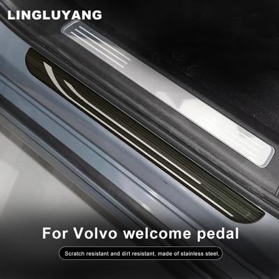 Für volvo xc60 xc90 s90 v90 xc40 s90 v90CC s60 v60cc Auto Zubehör Auto Schwelle Willkommen Pedal Innen dekoration