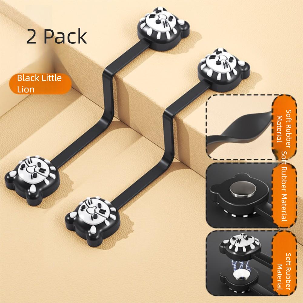 

2Pcs Exquisite Magnetic Clothing Clip Cuff Fixing Soft Rubber Metal Buttons Clip Multi-Function Fixing Magnet Pin Decor чорний