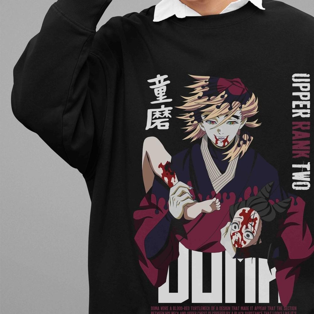 

Demon Slayer Sweatshirt Doma Upper Moon 2 Sweater Kimetsu No Yaiba Unisex Pull S
