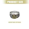 Ancient Sea God Inspired Adjustable Rings Retro Designs Mens Alloy Jewelry