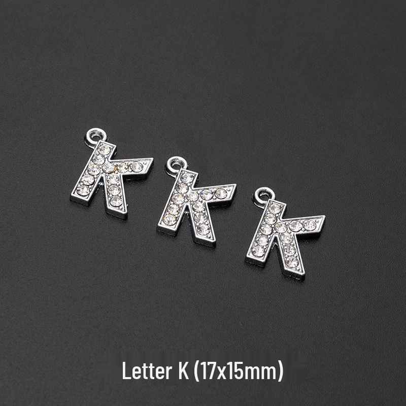 Alloy DIY English Letter & Number Necklace Pendant - Creative Jewelry & Handmade Accessories.