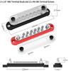 Car Terminal Block Negative Bus Bar 12V 150A Terminal Block 12V Power Distribution Block M8 Termianl Bus for Automotive Boat Fuses4