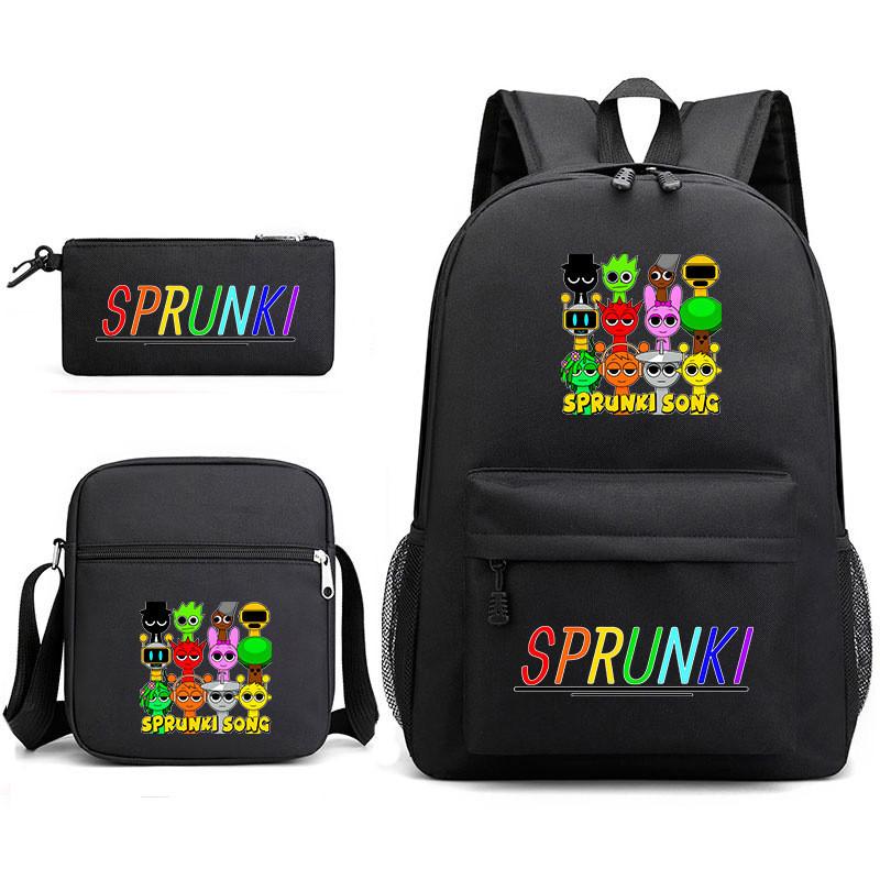 Sprunki Music Game Backpack Set For Students With Breathable Oxford Fabric For School Use Style A