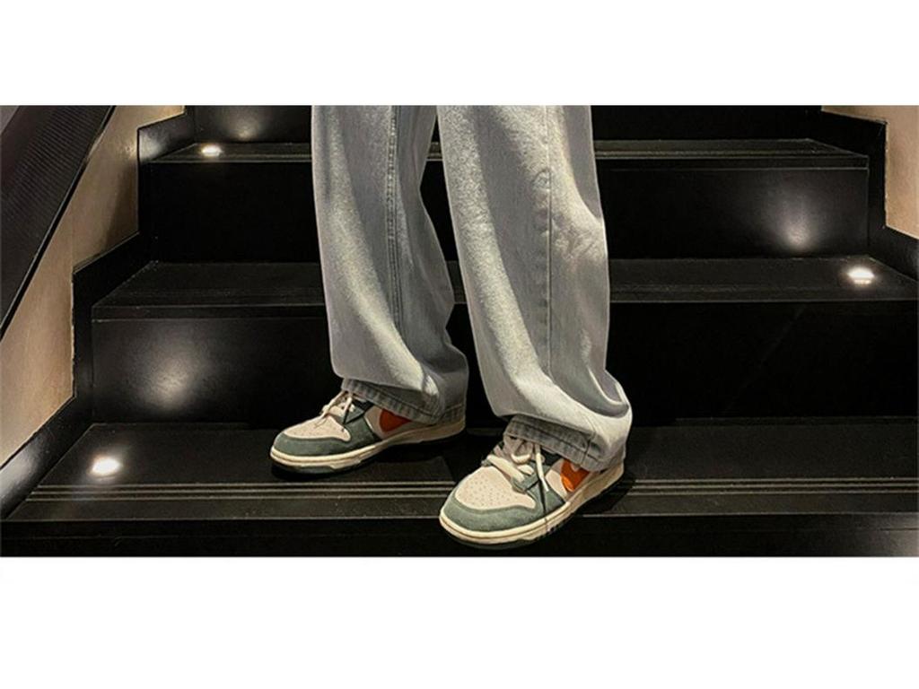 Men's Retro Solid Color Jeans: Spring & Autumn Straight-Leg Dad Pants, Loose Fit, Black/Grey, Wide Leg, Versatile Casual Long Pants