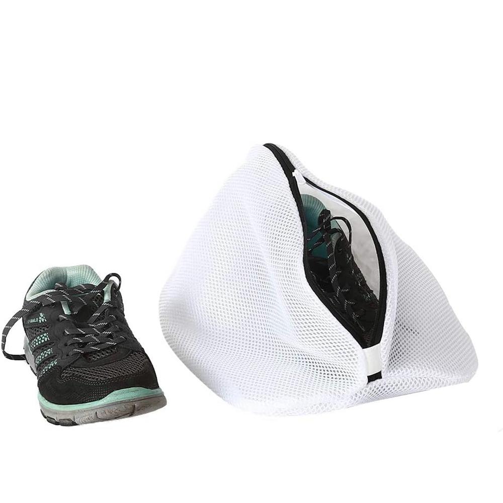 Shoe Washing Bag Mesh Shoe Laundry Bags with Zip Closure for Sneakers Running Shoes Socks Washing Machines Mesh Bra Bag
