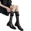 Summer Lolita Japanese Girls Lust For The Wind, White Streamer Bow, Any Cut Stockings, Children'S Knee Socks