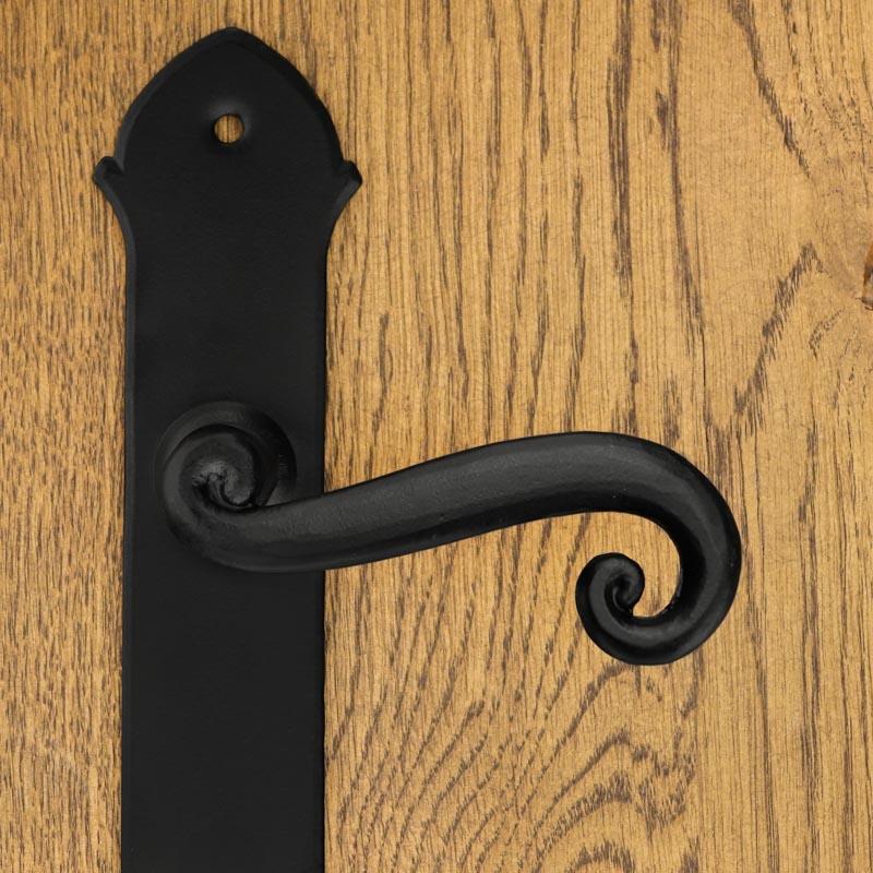 MALTA handle with plate for 90mm insert, BLACK