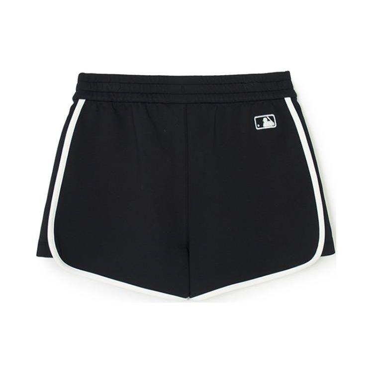 MLB New York Yankees Color Block Elastic Waist College Style Casual Shorts Women Shorts Black 3FSPV0443-50BKS