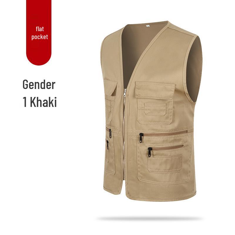 Custom Logo Multi-Pocket Reflective Safety Vest for Photography, Volunteers, and Construction