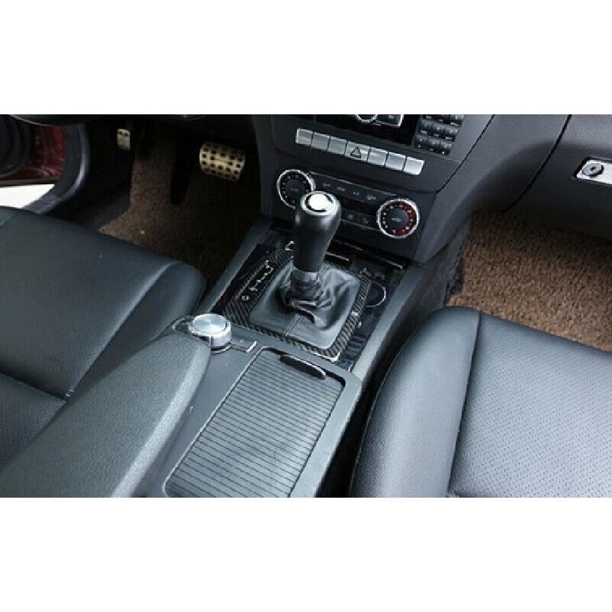 For Benz C-Class W204 2008-2014 ABS Carbon Fiber Console Gear Shift Cover Trim