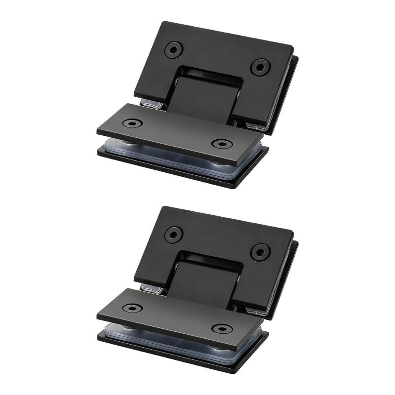 2Pcs Glass Shower Door Hinges Corrosion Resistant Glass Door Cabinet Clip Replacement Shower Door Hinge With Gaskets