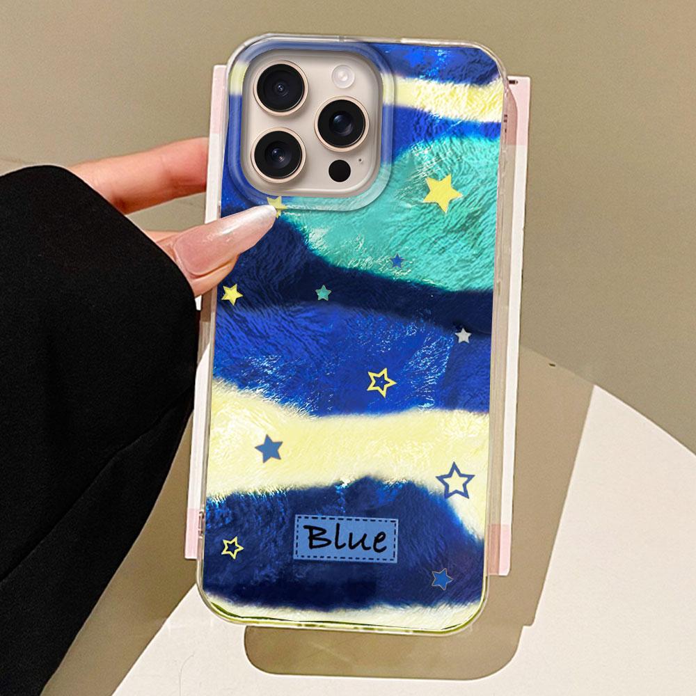 

Retro Blue Gradient Star Women Girls Vortex Texture Phone Case for iphone 16 15 14 7 8 Plus 13 11 12 Pro Max X XR SE2022 Cover iPhone 12 pro белый