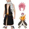 Natsu Tail Fairy Dragneel Cosplay Top Skirt Scarf Full Set Halloween Costume