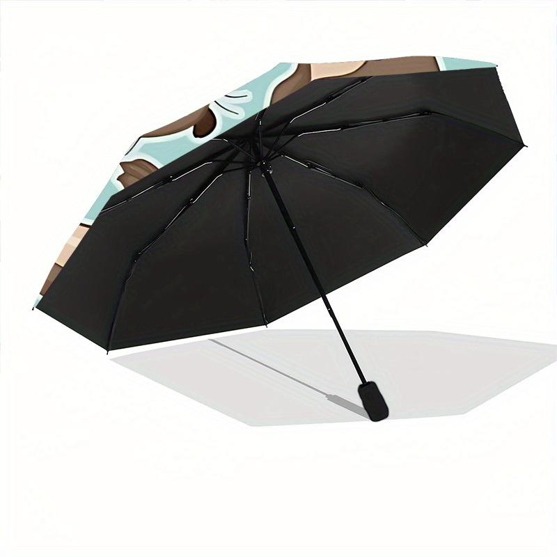 1pc Otter Family Auto Open/close, All-Season Portable Folding Umbrella for Women & Men, Travel, Everyday, Formal Events - Compact Luxury Parasol, Outd