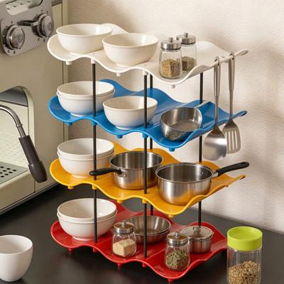Portabicchieri da acqua per Wave Board, Design Verticale Salvaspazio, Slot per Wave Stabile Assemblato Accesso Facile Organizzatore da Cucina