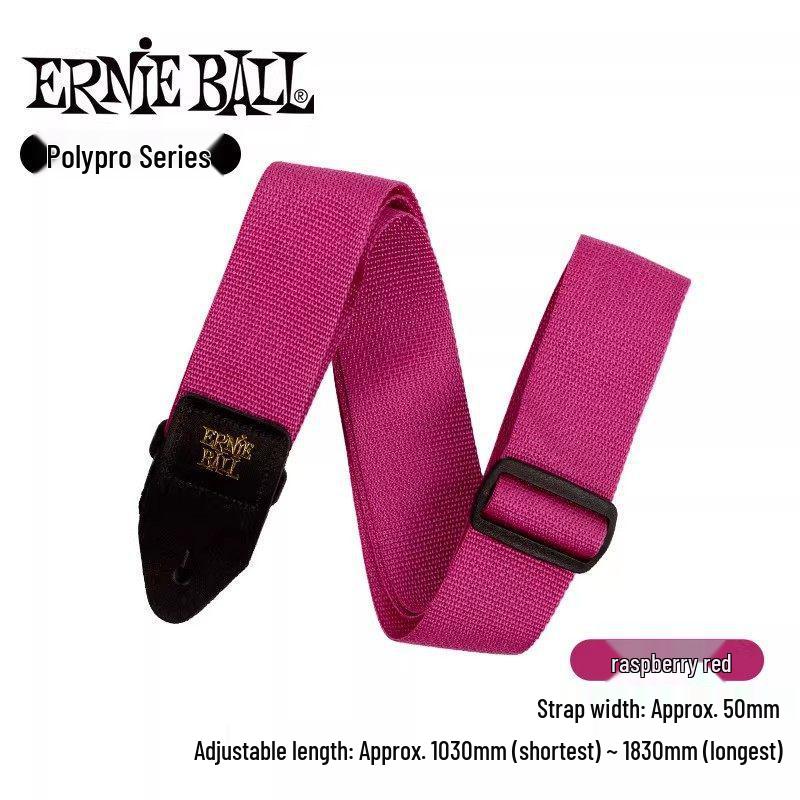 Ernie Ball Unisex Bakelite Guitar/Bass Strap - Extended Nylon Crossbody Shoulder Strap