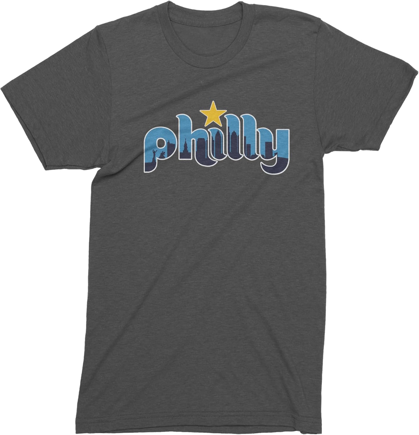 Skyline Philly Philadelphia Mens T-Shirt, Soft Cotton, Graphic Tee S разноцветный
