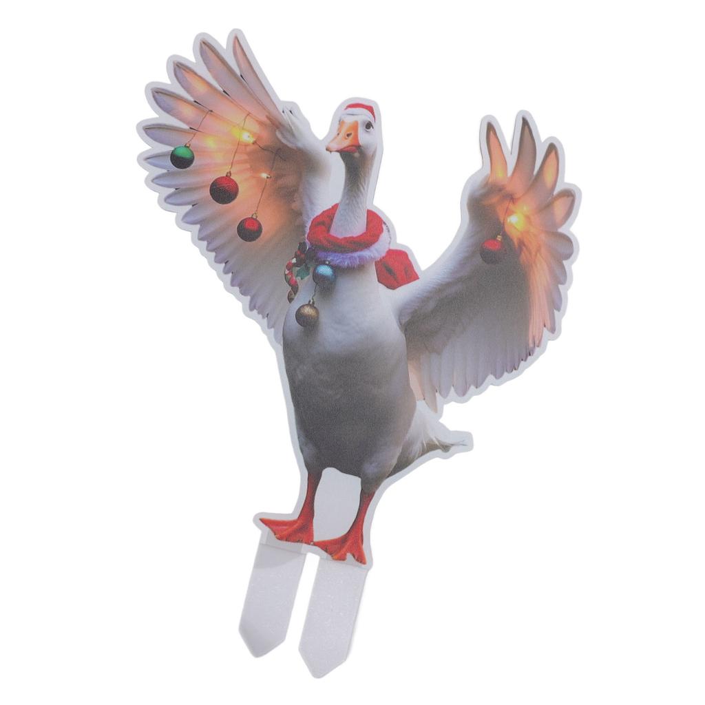 Xmas Yard Sign Decor Xmas Duck Yard Stake for Holiday Outdoor Garden Lawn Pathway Decoration Double