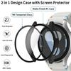 Capa + Pulseira para Samsung Galaxy Watch 7 6 5 4 40mm 44mm Pulseira de Silicone Película Protetora de Tela de Vidro Temperado Capa Protetora