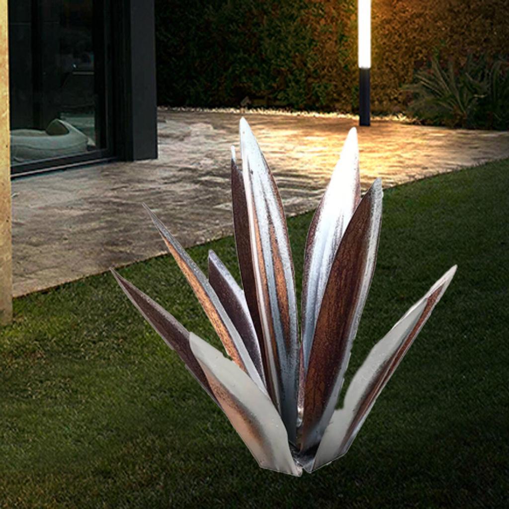 Arte Metallica Fai da Te Tequila Scultura Rustica Giardino Cortile Scultura Decorazione Casa 9 Foglie