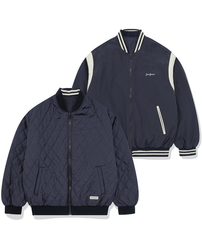 Saintpain Sp Reversible Varsity Quilted Jacket - Navy