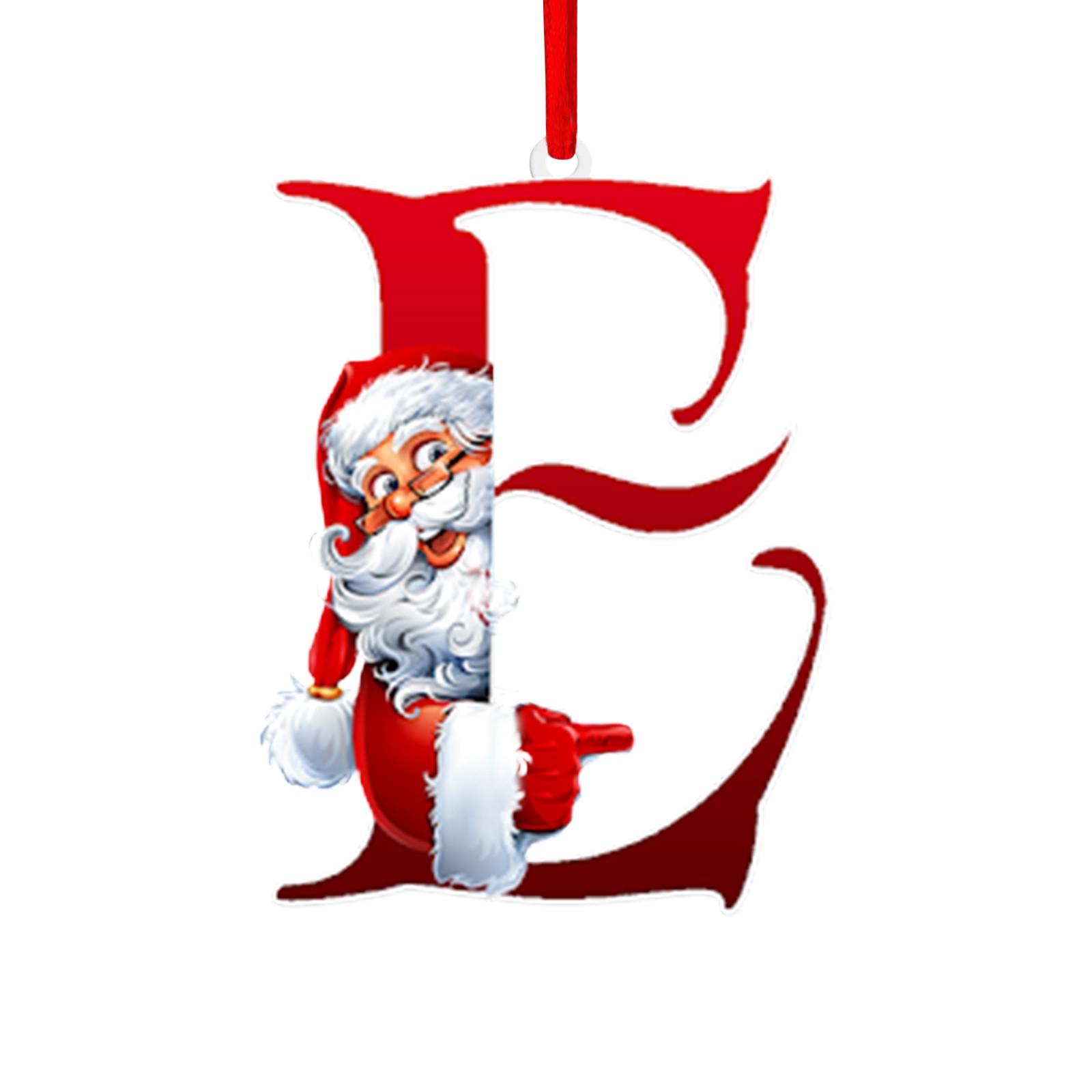 

Рождественская елка из 26 букв, подвесное персонализированное украшение в виде рождественской буквы One Size