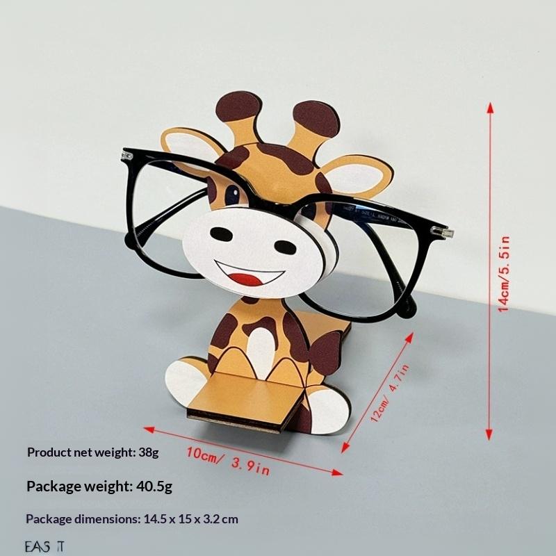 Cute Wooden Animal Sunglass Display Rack Shelf Animal Eyeglasses Show Stand Animal Glasses Rack Jewelry Storage Holders & Racks