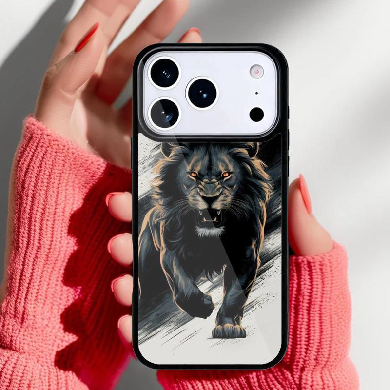 Ferocious Lion Phone Case for iPhone 17 16 15 14 13 Pro Max Back Cover for 12 11 Pro Coque