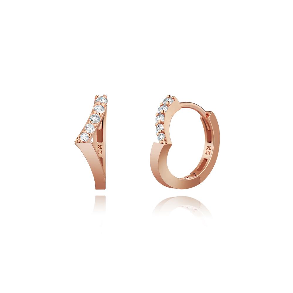 Roseedor Line V One-Touch Earrings_250100234