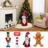 Christmas Inflatables Gingerbread Man Cartoon Christmas Gnome Outdoor Decorations Xmas Yard Decorations for Lawn