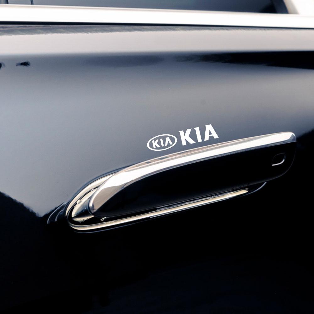 4Pcs Car Decoration Car Door Vinyl Logo Body Trunk Badge Stickers Decal For Kia Sportage 3 Rio K2 Ceed Carnival Picanto Soul EV6