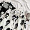 Harajuku Blouses  Women Fashion Skull Print Blouse Plus Size  Chiffon Blusas  Casual 2021 Autumn Tops