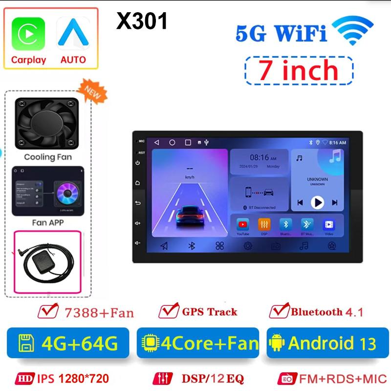 Android 13 Universal 7"/9"/10" 2Din Car Radio Automotive Multimedia Player Wireless Android Auto Carplay Car Stereo Receiver BT