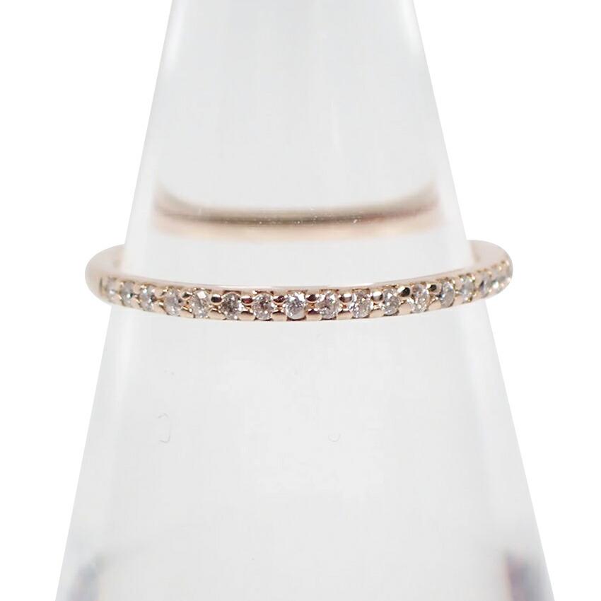 

[Used] 4℃ 10PG Diamond Half Eternity Ring/Size 5/g510-31