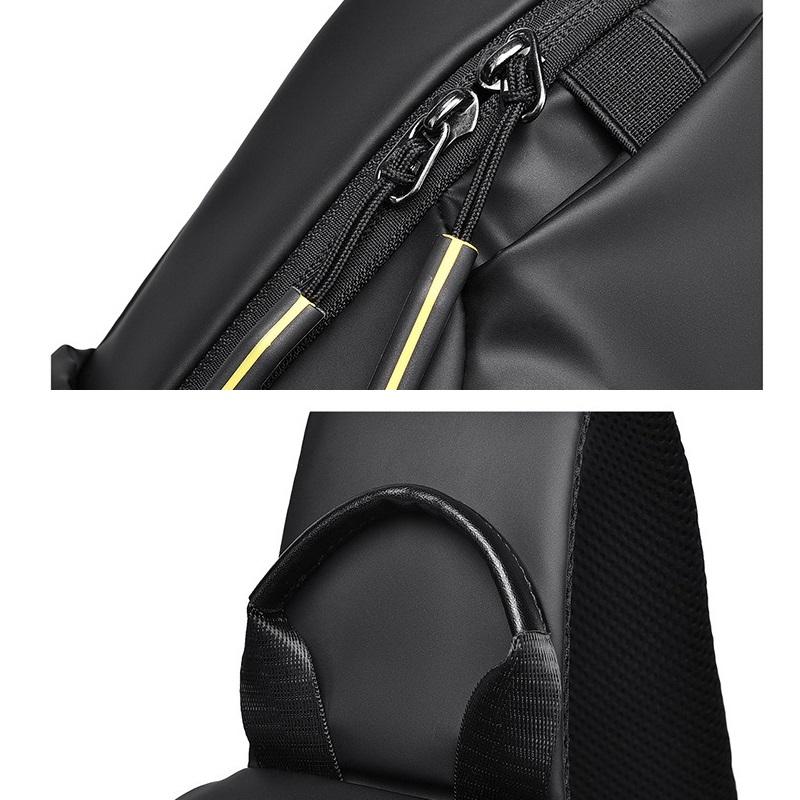 Men Large Capacity Chest Bag, Casual Multifunctional Crossbody Shoulder Bag for Commute
