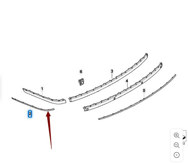 BMW 730 E66 Rear Bumper Chrome Trim (51127135587/51127135588)