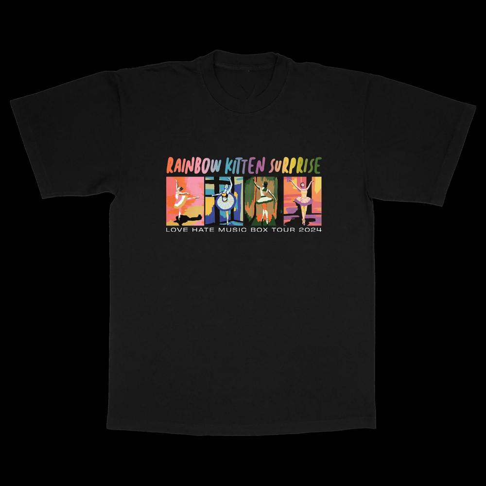 Rainbow Kitten Surprise band LOVE HATE black T-shirt UNISEX All sizes XA996 Unisex T-Shirt XXXXL