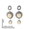 Jewelry Texture Three-layer Full Diamond Earrings Niche Retro High-end Exquisite Earrings
