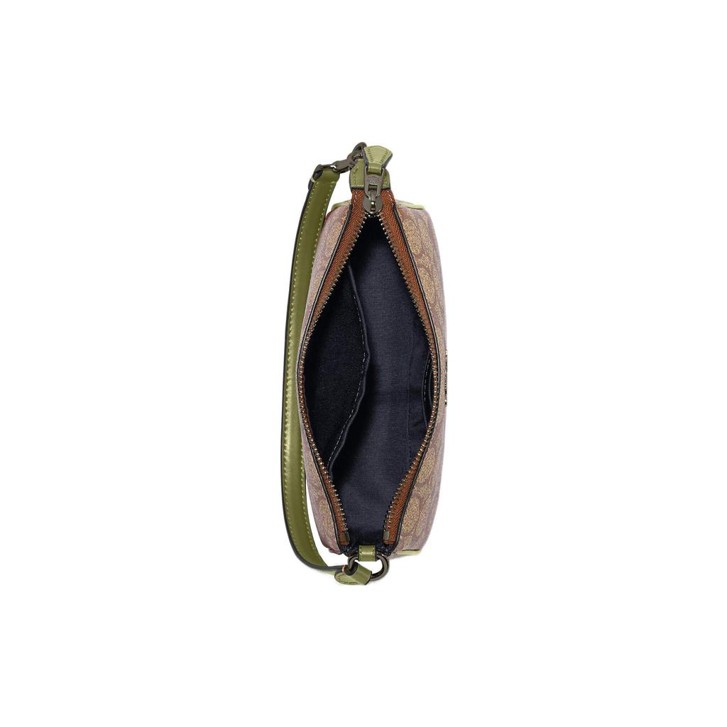 COACH Nolita Coated Canvas Shoulder Bag, One Shoulder Clutch Small Women's Khaki & Olive Green C3308-QBUOY