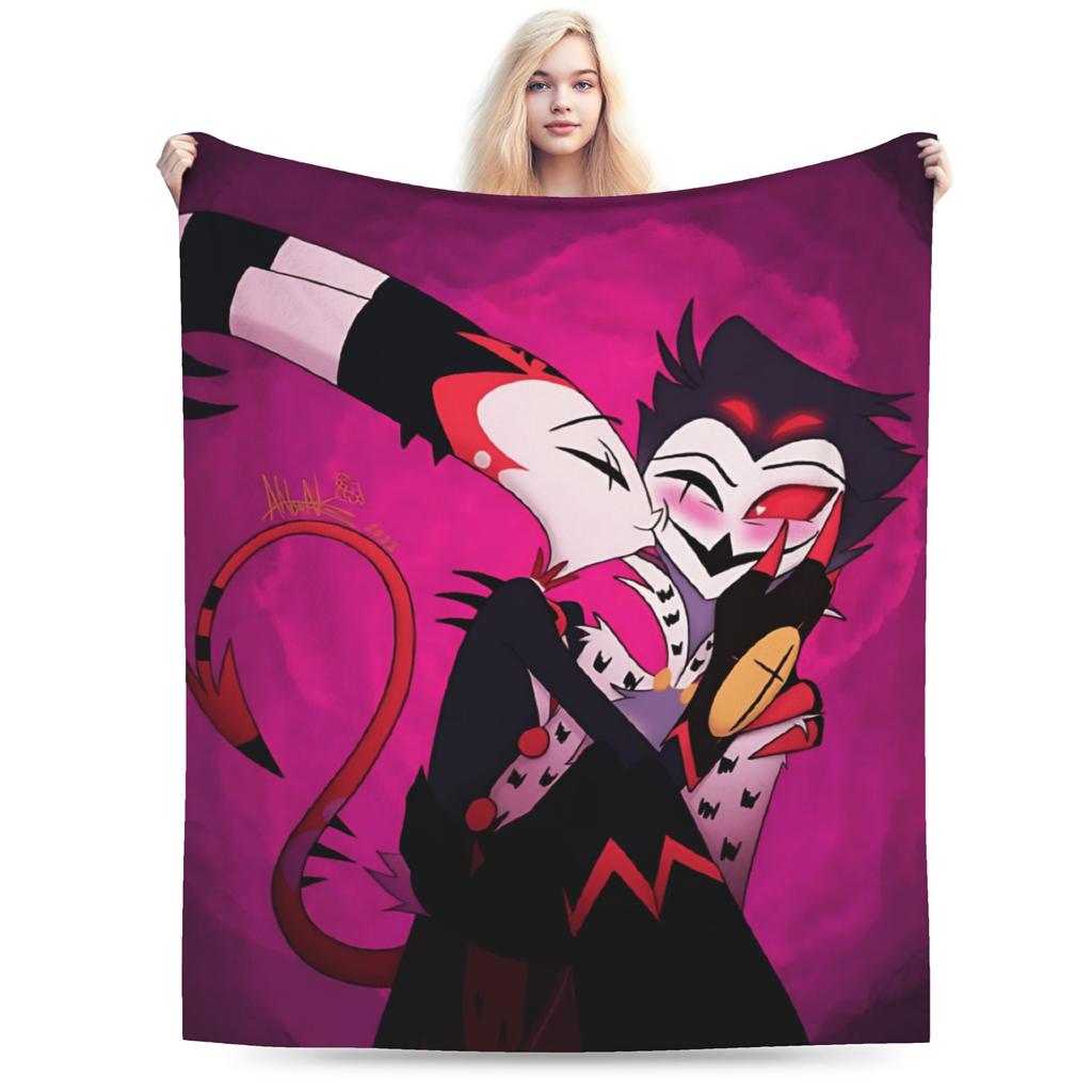 Warme Decken Junge Mädchen Dekorative Loona Bettwäsche Überwürfe Helluva Boss Flanell Tagesdecke Für Heimdekoration Lustige Sofa Bett Abdeckung