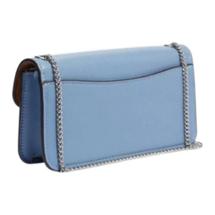 COACH Morgan Fabric Cow Leather Shoulder Bag , Crossbody Bag Small Women's Cornflower Blue (Unisex) Crossbody Bags CH150 SVM6A