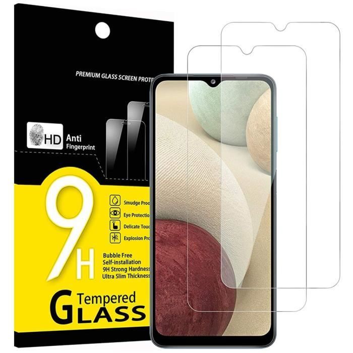 Verre trempé PROSHOP pour Samsung A12 (6,5") - Pack de 2 Films Ecran Protection sûre Anti trace