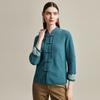 Zhaojun Women's Pure Cashmere Stand-Up Collar Cardigan