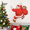 Holiday Gift Ideas Christmas Wall Sticker, Self?Adhesive Climbing Santa Claus Decals, Funny Indoor Outdoor Window Stickers Mural Decor for