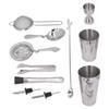 11PCS Cocktail Shaker Set Stainless Steel Drink Mixer Set Bar Cocktail Mixing Tool for