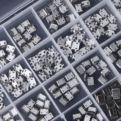 Micro USB Connector Set 240 Pcs/box 24 Models Female Mini Usb Soldering Connectors diy,For MP3 Huawei Samsung SMD DIP Socket Kit