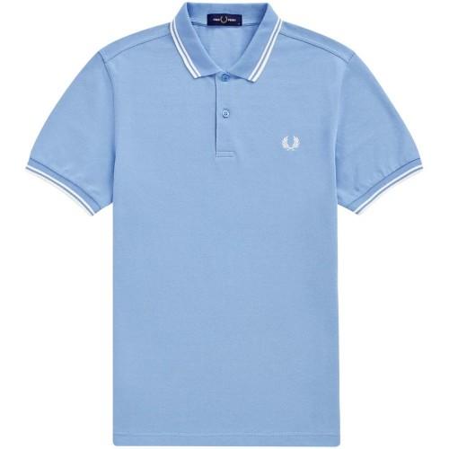 Fred Perry Mens Rib Knit Collared Polo Shirt