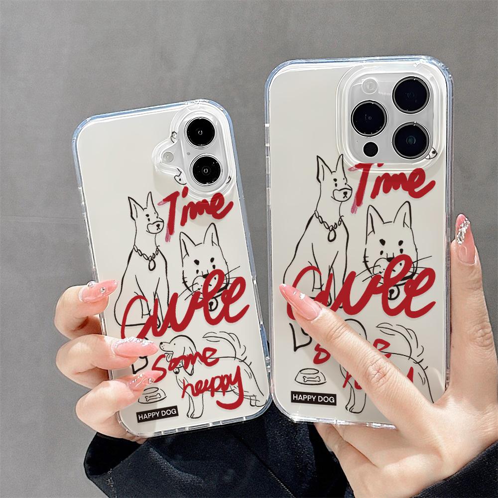 Painted Phone Case for iPhone 12 13 15 16 iPhone 16 12 13 14 15 Pro  14 15 16 Pro Max Coverage Shockproof Anti-Fingerprint Fresh Style Protective Case