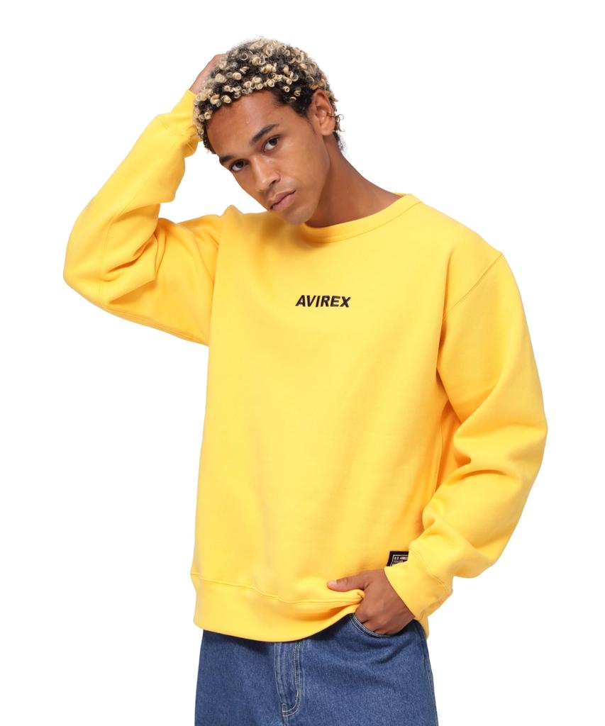 AVIREX A-STAR LOGO CREW SWEAT (WEB&DEPOT Exclusive) Men's 2XL 060 Yellow 783-4932006