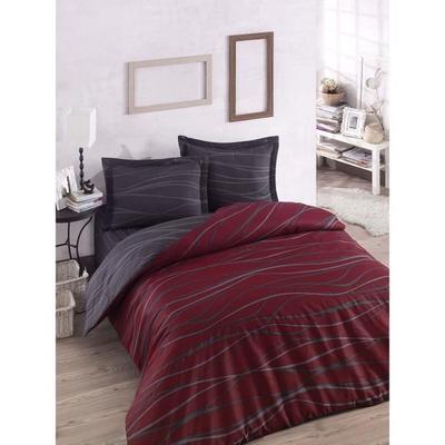 Sängklädesset - 1 påslakan 220 x 240 cm + 2 örngott 60 x 60 cm - 65% bomull, 35% polyester - Röd